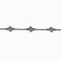 Silver-tone Clover Chain Bracelet,