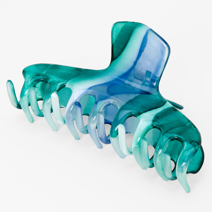 Medium Teal Ombre Hair Claw,
