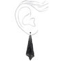 Black 4&quot; Mesh Drop Earrings,