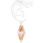 Mixed Metal Diamond Chandelier 3&quot; Drop Earrings,