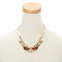 Gold Resin Tortoiseshell Statement Necklace - Brown,