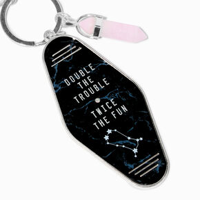 Retro Hotel Zodiac Keyring - Gemini,