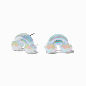 Holographic Rainbow Stud Earrings,