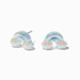 Holographic Rainbow Stud Earrings,