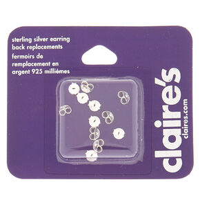 Sterling Silver Earring Back Replacements - 12 Pack,