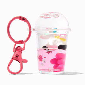 Unicorn Tea Water-Filled Glitter Keychain,