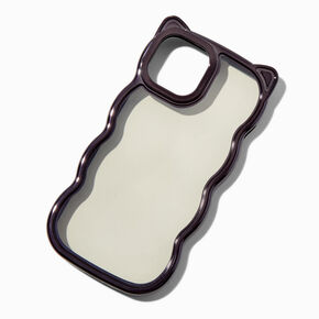 Black Cat Trim Wavy Phone Case - Fits iPhone&reg; 13/14/15,