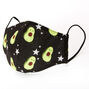 Masque en coton noir imprim&eacute; avocat - Adulte,