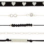 Silver Dreamer Choker Necklaces - Black, 5 Pack,