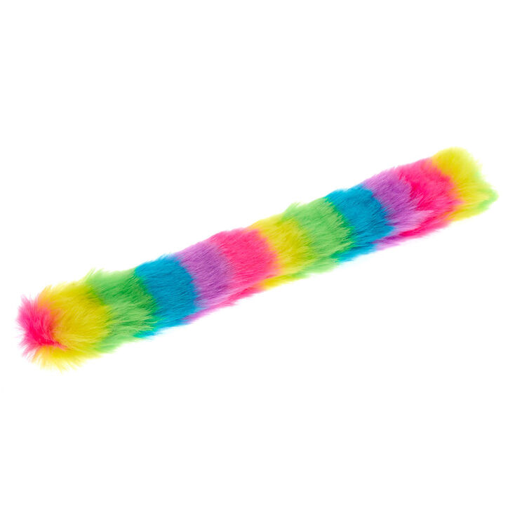 Rainbow Furry Slap Bracelet,