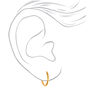 Gold-tone Titanium 10mm Sleek Hoop Earrings,