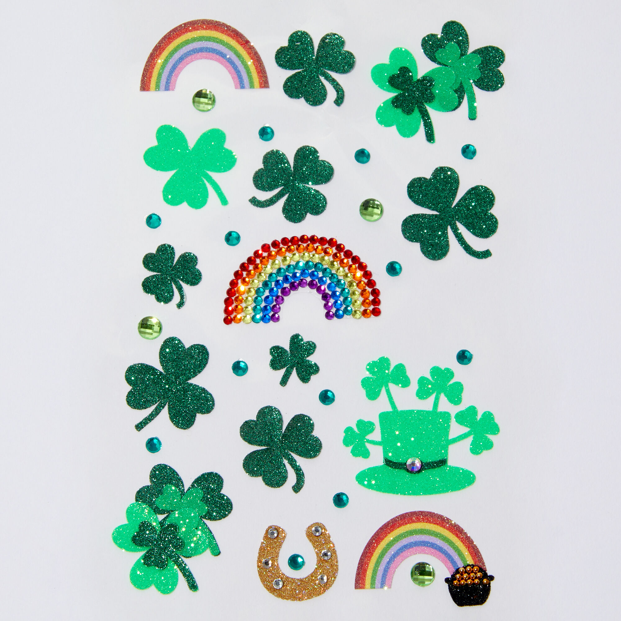 View Claires St Patricks Day Lucky Icons Body Stickers Gold information