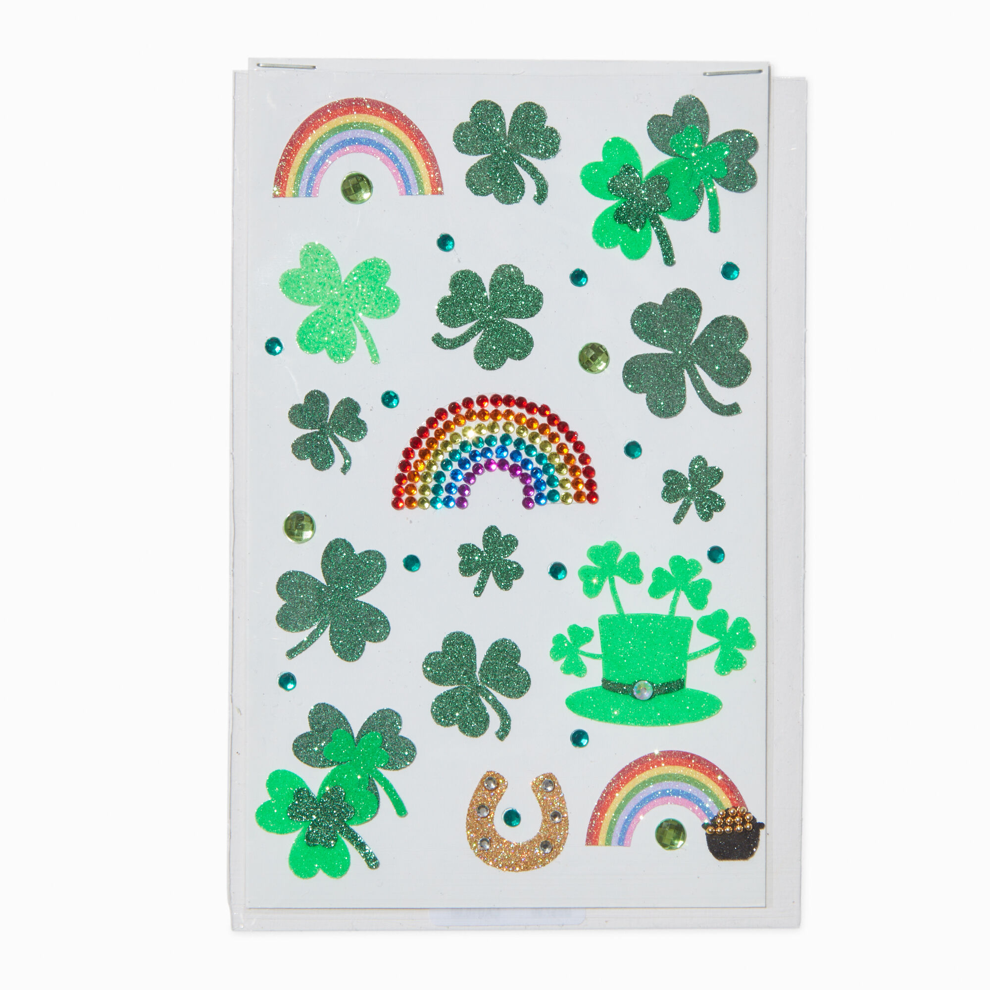 View Claires St Patricks Day Lucky Icons Body Stickers Gold information