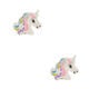 Silver Pretty Pastel Unicorn Stud Earrings,