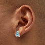Care Bears&trade; Sterling Silver Enamel Grumpy Bear Stud Earrings,