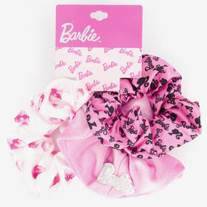 Barbie&trade; Pink Velvet Scrunchies - 3 Pack,