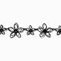 Black Coated Wire Flower Adjustable Bracelet,