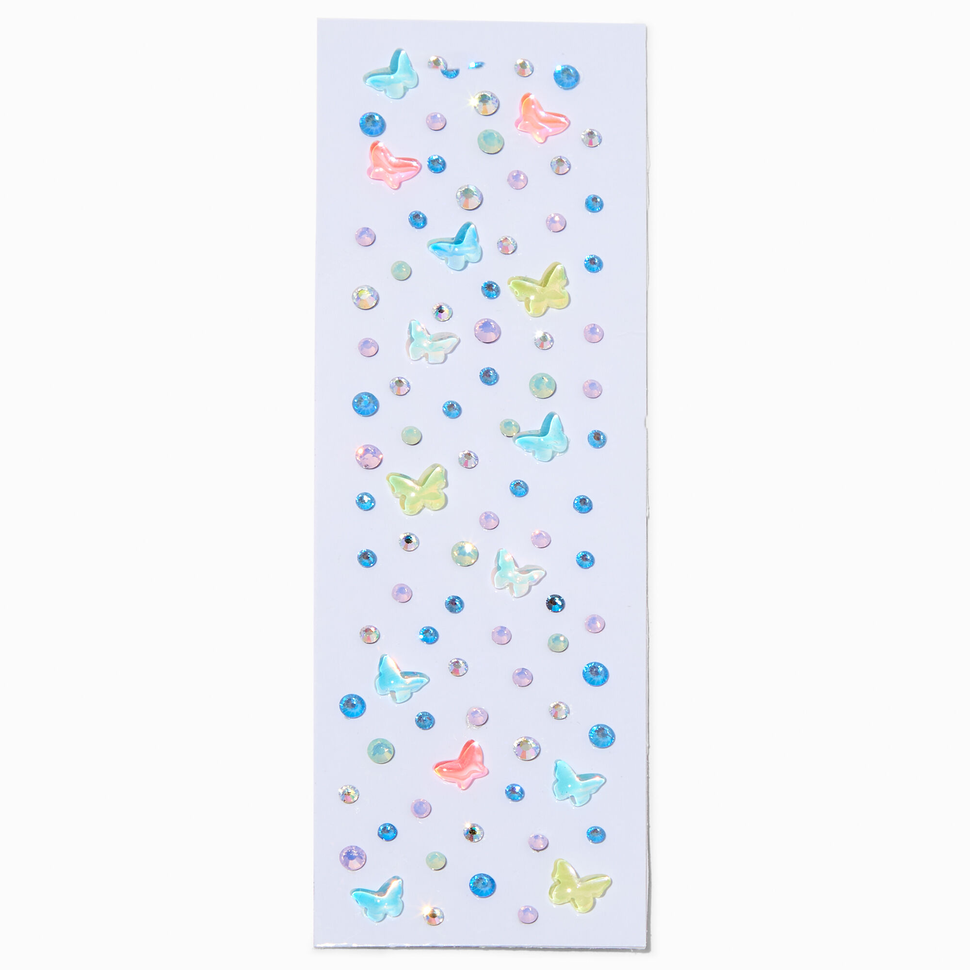 Pastel Puffy Butterfly Body Gems - 100 Pack,