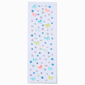 Pastel Puffy Butterfly Body Gems - 100 Pack,