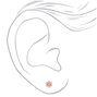 C LUXE by Claire&#39;s Rose Gold Titanium Crystal Daisy Stud Earrings,