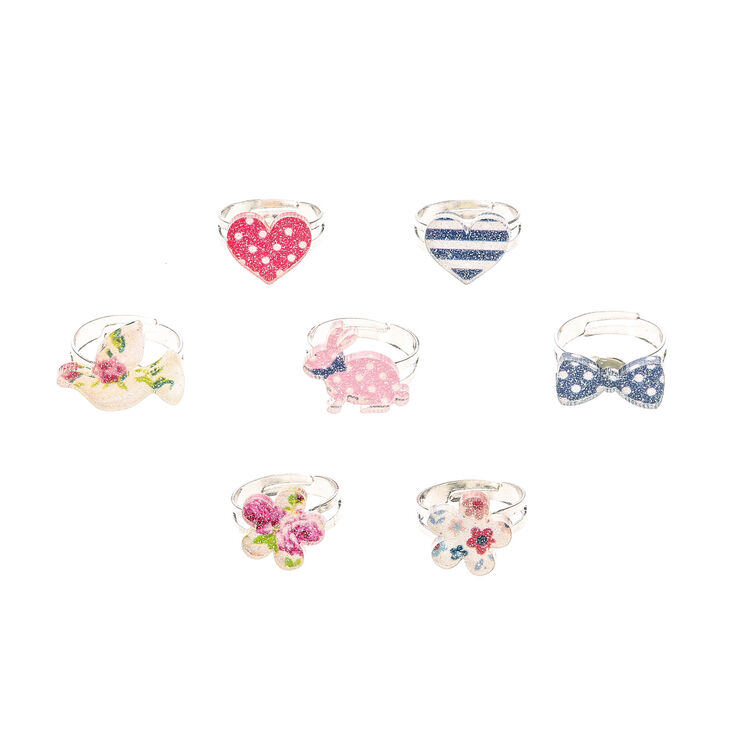 Claire&#39;s Club Ditsy Flower Rings - 7 Pack,