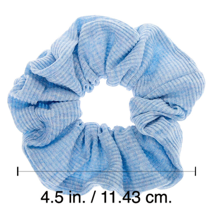 Medium Ribbed Hair Scrunchie - Dusty Blue,