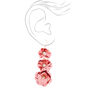 2&quot; Sequin Flower Drop Earrings - Pink,