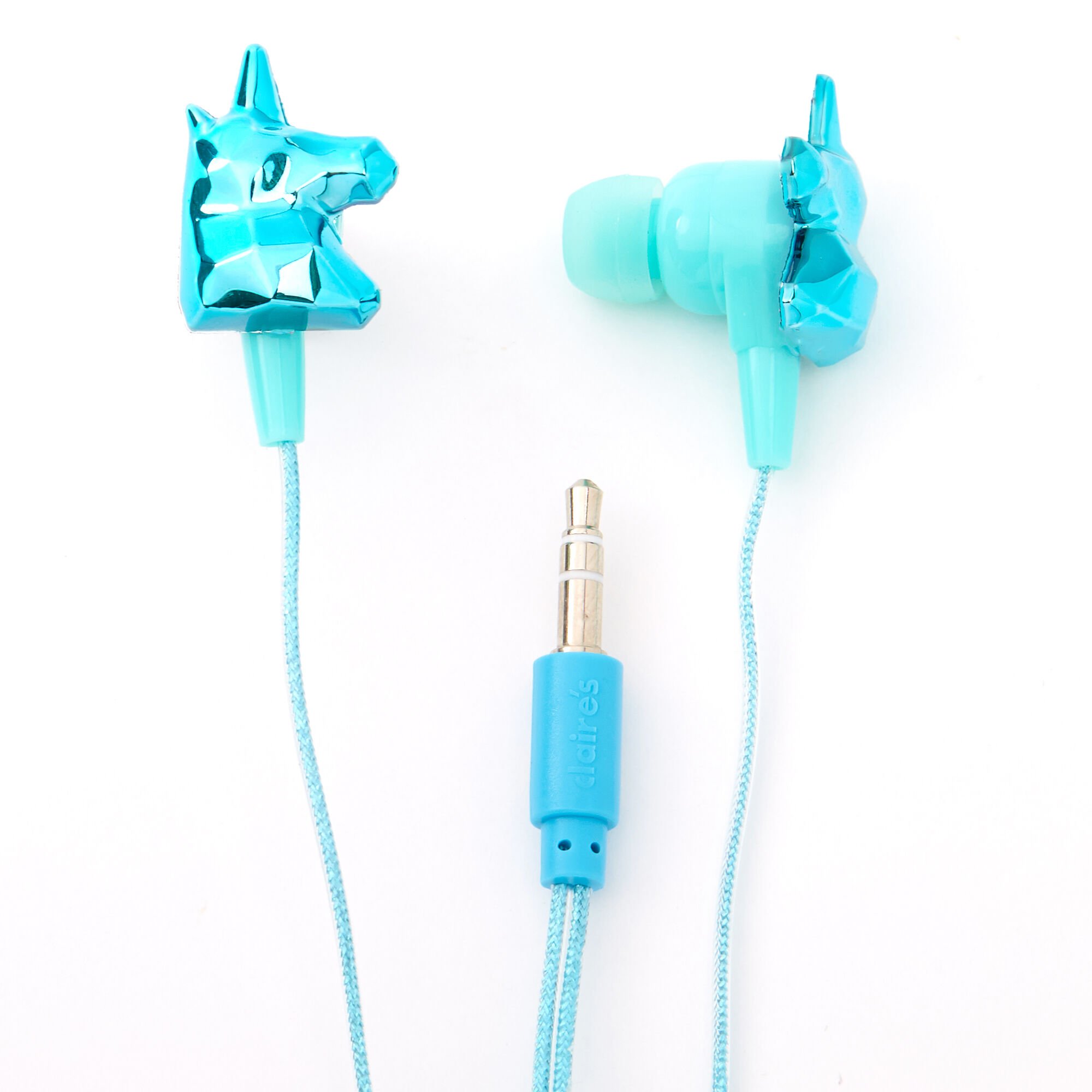 Metallic Unicorn Earbuds with Mic Turquoise