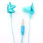 &Eacute;couteurs licorne m&eacute;tallis&eacute;s avec microphone - Turquoise,