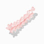 Matte Pink Flower Banana Hair Claw Clip,