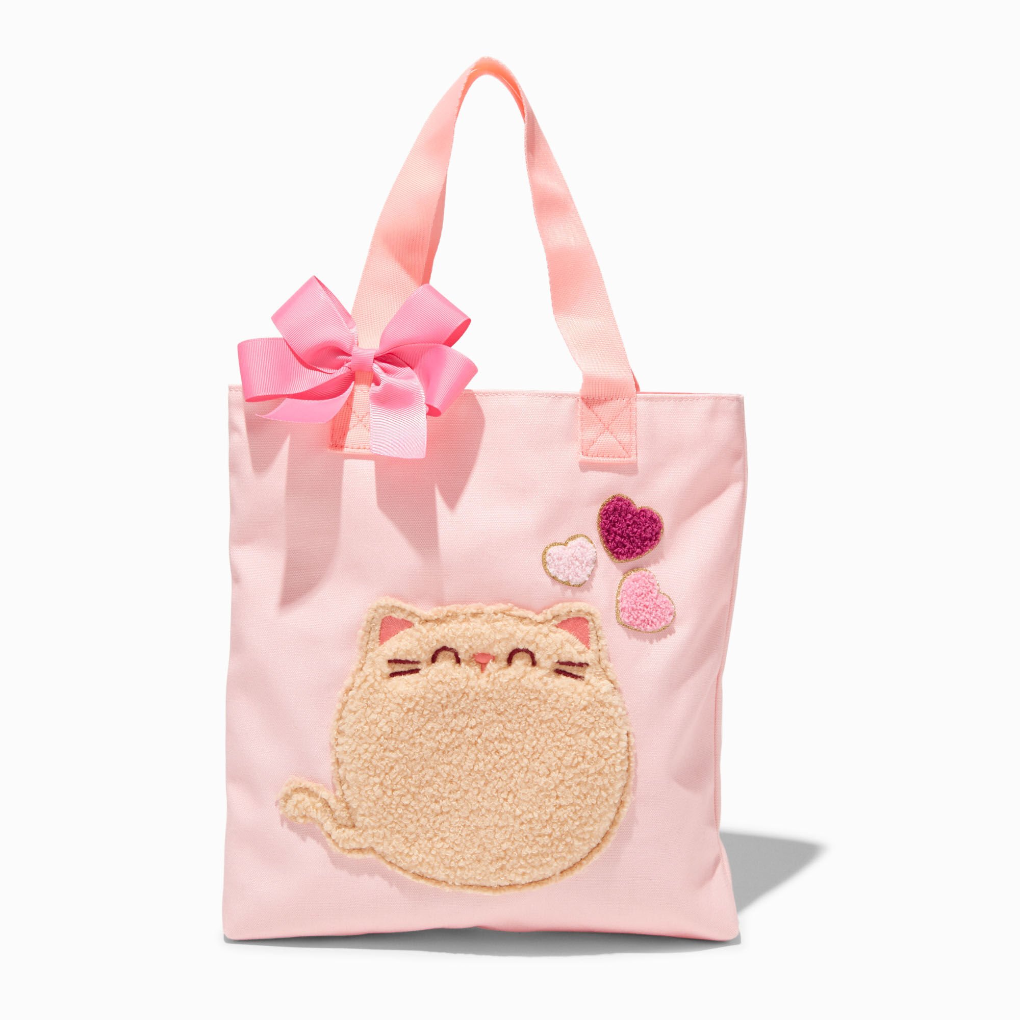 Claire's Club Pink Cat Tote Bag,