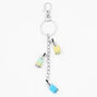 Bubble Tea Silver Keychain,