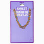 Gold-tone Turquoise Multi-Strand Chain Anklet,