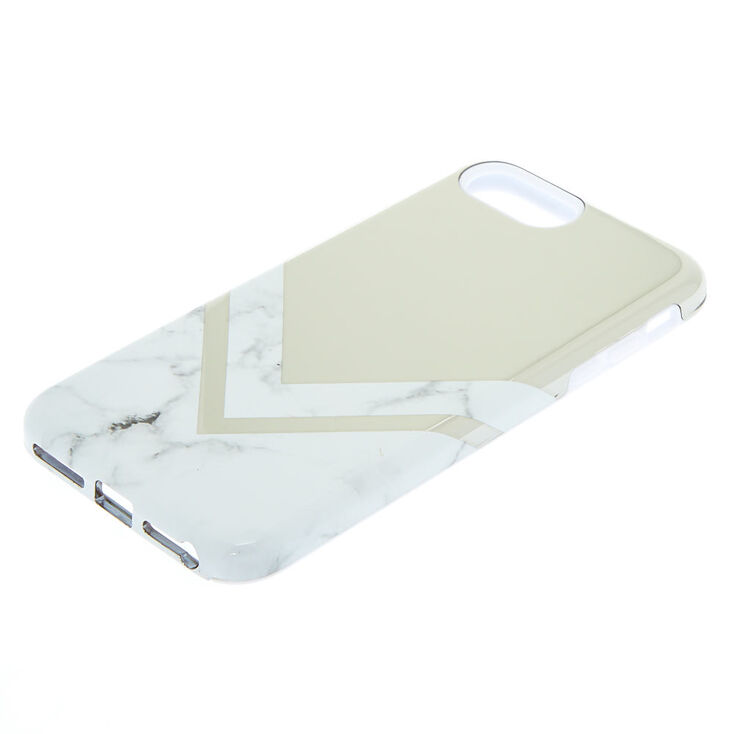White Geometric Marble Protective Phone Case - Fits iPhone 5/5S,