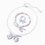 Claire&#39;s Club Pastel Bow Beaded Jewelry Set - 3 Pack,