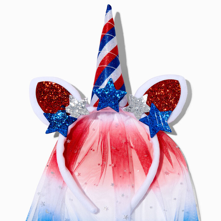 Red, White, & Blue Unicorn Veil Headband