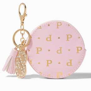 Golden Initial Coin Purse - P,