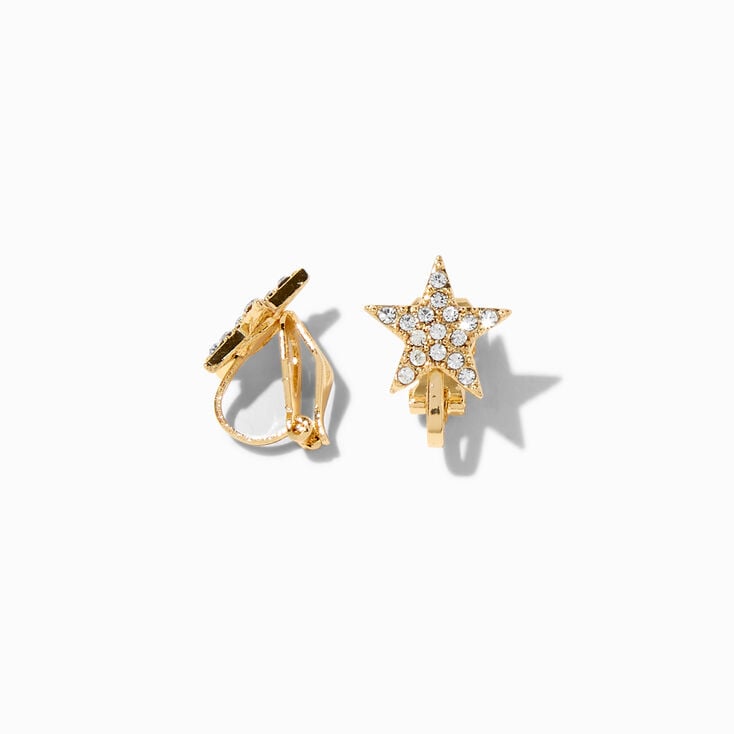 Gold Star Clip On Earrings | Claire's US