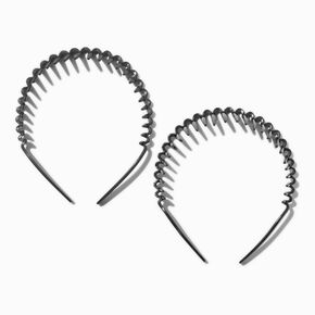 Black Zigzag Headbands - 2 Pack,