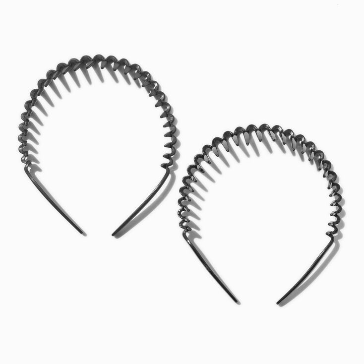 Black Zigzag Headbands - 2 Pack,