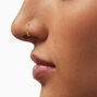 14k Yellow Gold 22G Hoop Nose Ring,