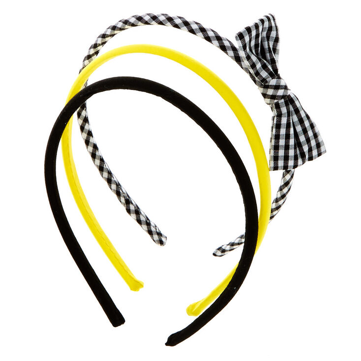 Claire&#39;s Club Headbands - Black, 3 Pack,