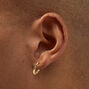 C LUXE by Claire&#39;s 14k Yellow Gold 12MM Twisted Hoop Earrings,