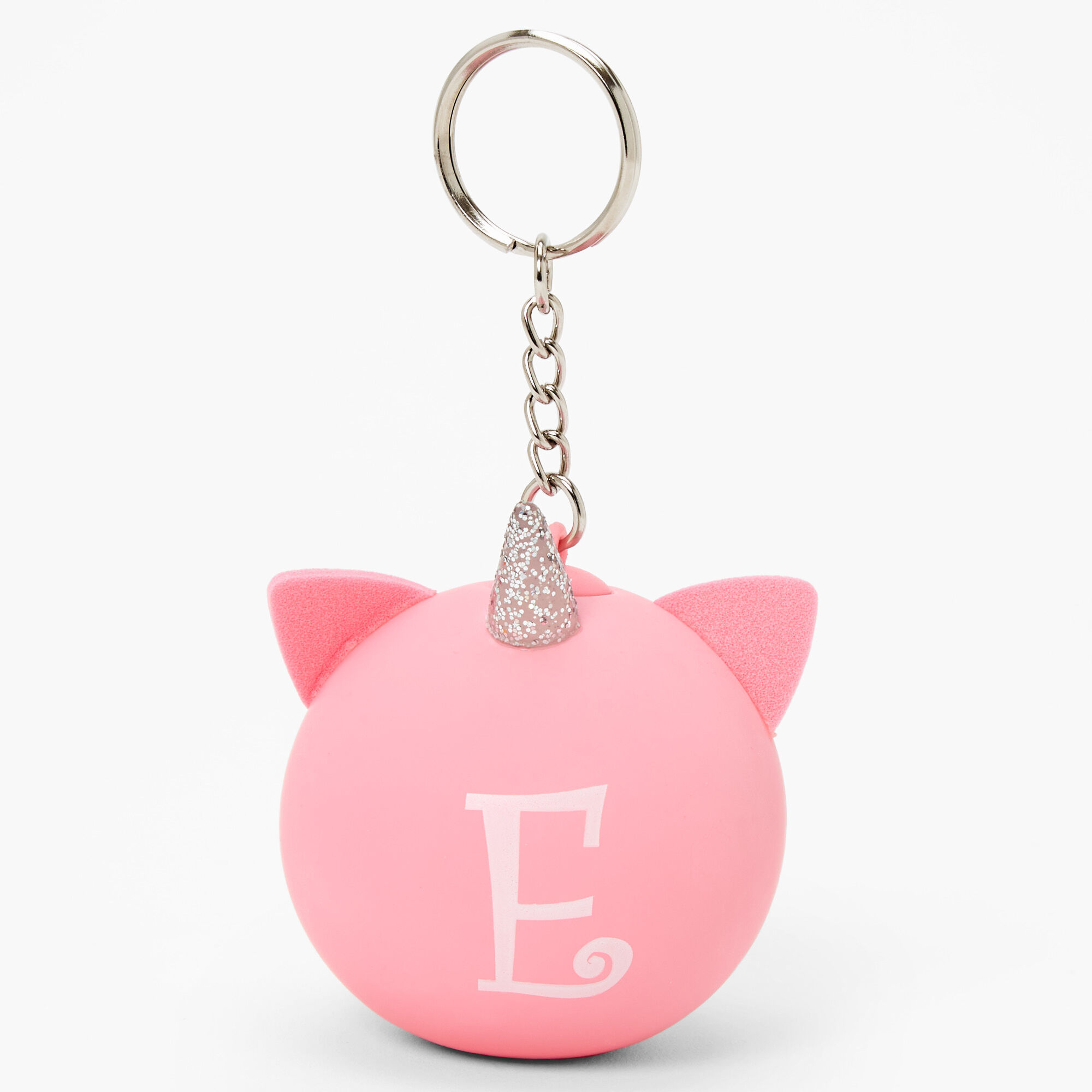 Initial Pink Stress Ball Keychain - A