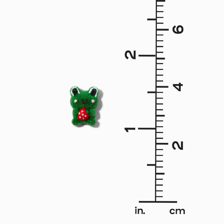 Fuzzy Frog Stud Earrings,