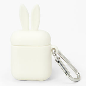 White Bunny Silicone Earbud Case Cover - Compatible With Apple AirPods&reg;,