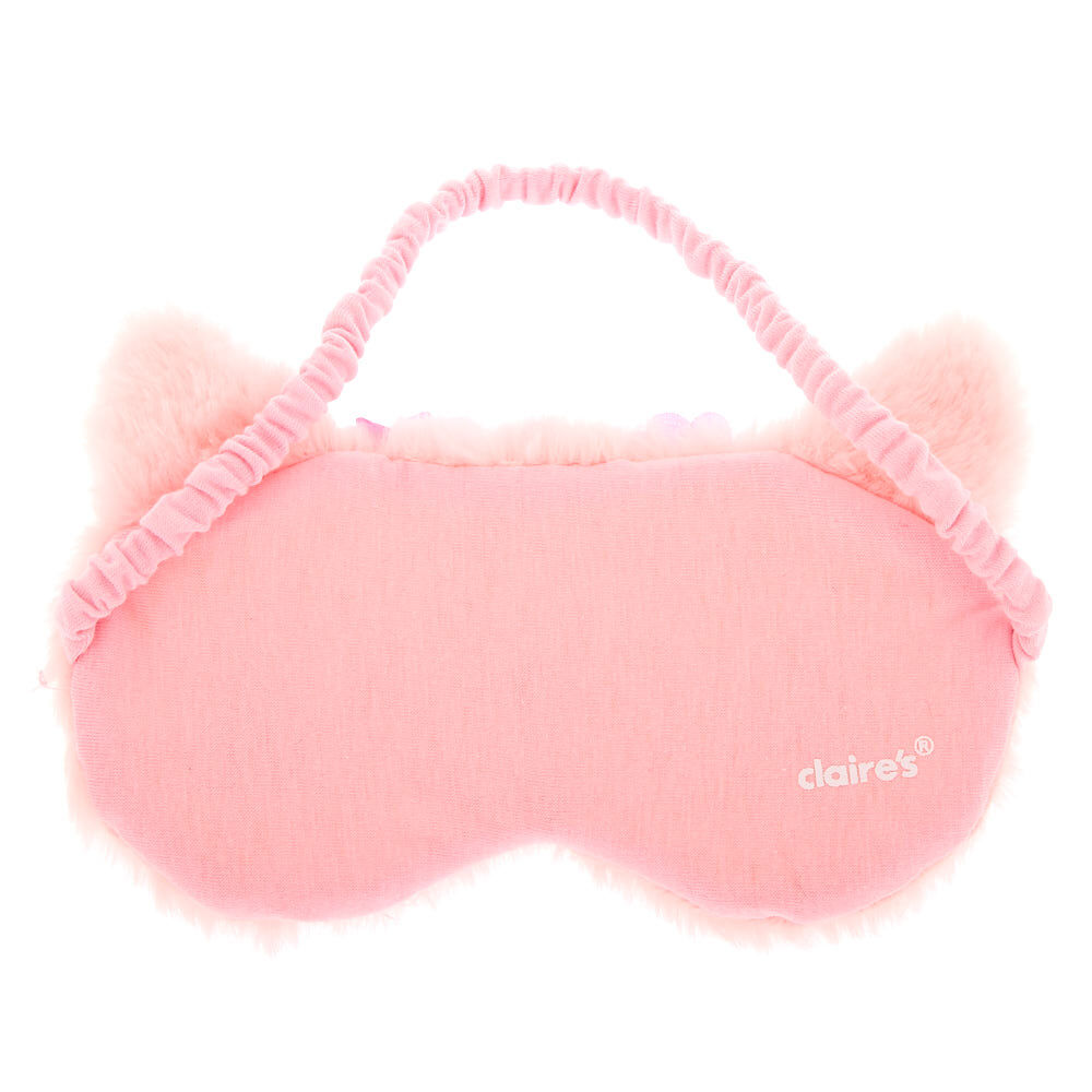 Claire's Club Kitty Flower Sleeping Mask - Pink,