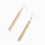 Gold-tone 2.5&quot; Arrow Linear Drop Earrings,