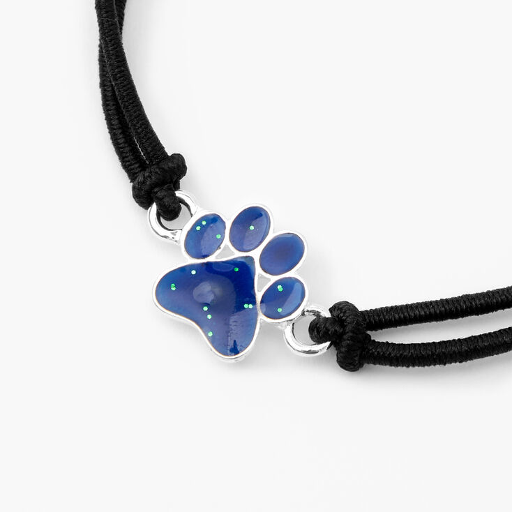 Black Paw Print Mood Bracelet,