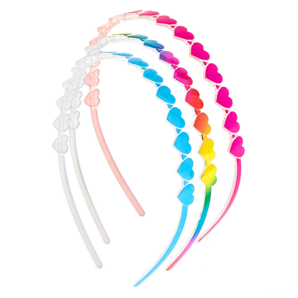 Claire's Club Heart Headbands - 3 Pack,